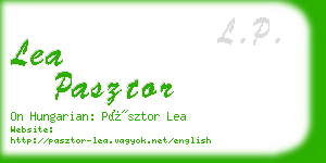 lea pasztor business card